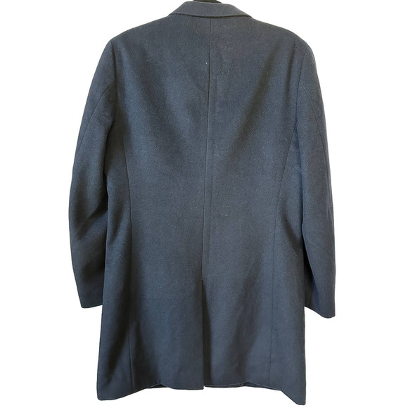 TNGT Today 'N Going On Tomorrow Mens Chester Wool Blend Long Navy Coat - Picture 2 of 9